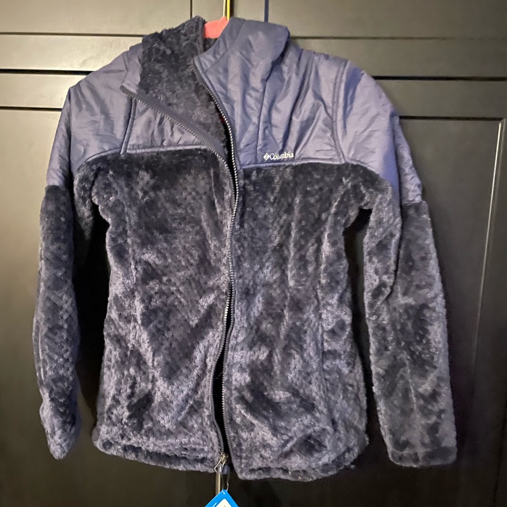 NWT COLUMBIA WOMENS FIRE SIDE SHERPA HOODED FULL ZIP jacket coat fleece